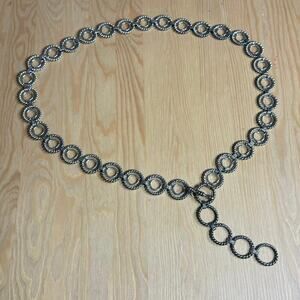 VTG Women’s Chain Belt silver tone Western Cowgirl Cowboy M/L Adjustable